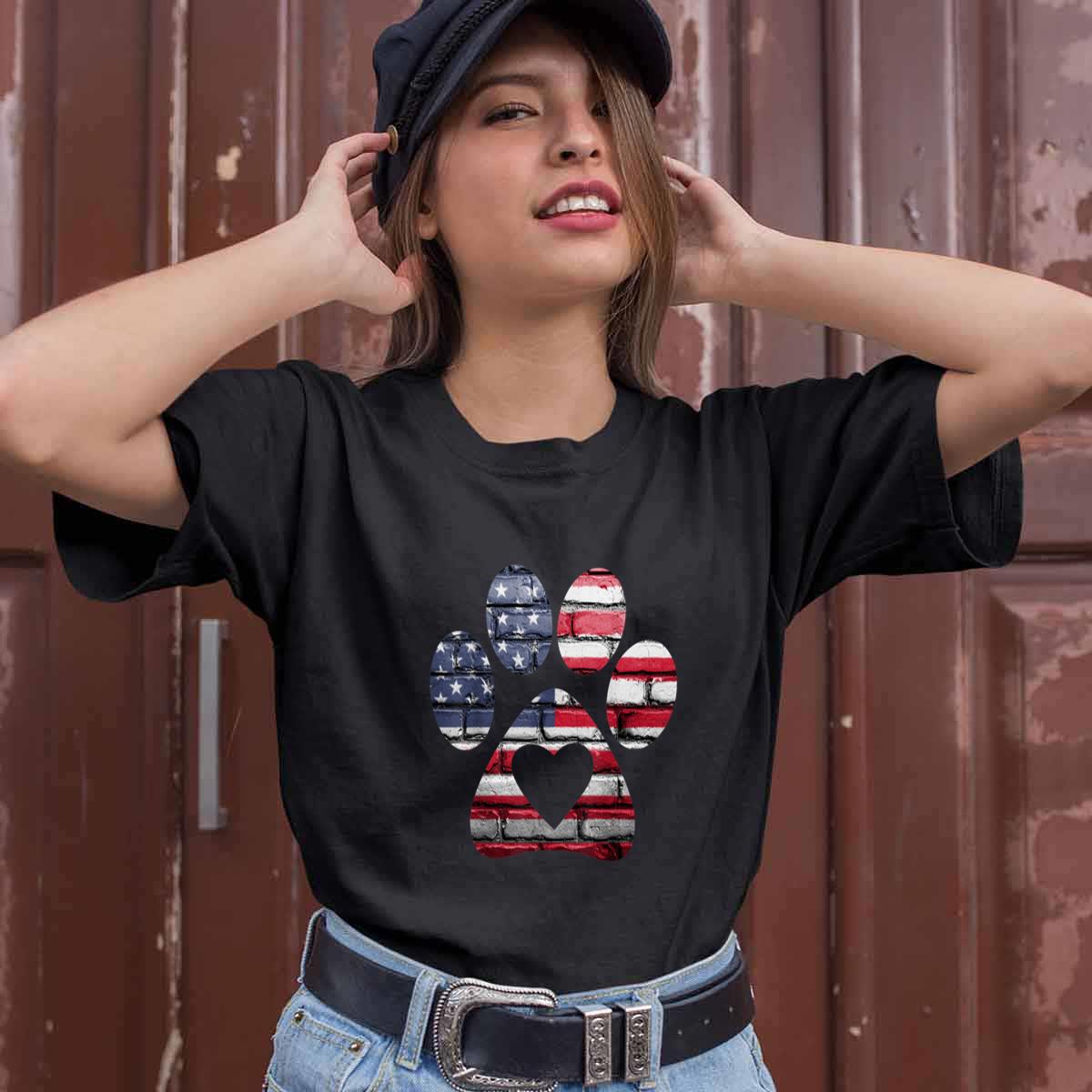 Patriotic-Dog-Paw-Great-for-4th-of-July-1-T-Shirt-1